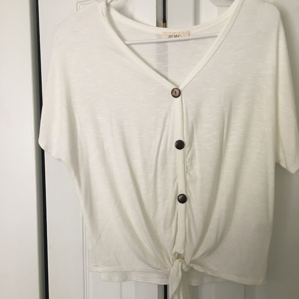 A white crop top